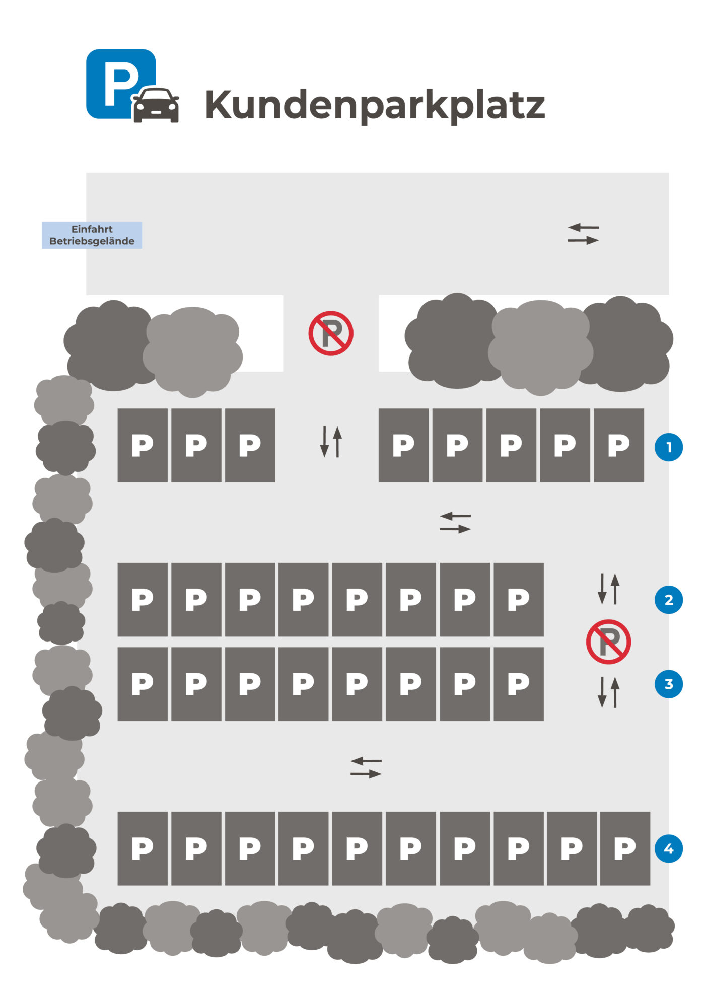 Karte der Kundenparkplätze in Mainburg