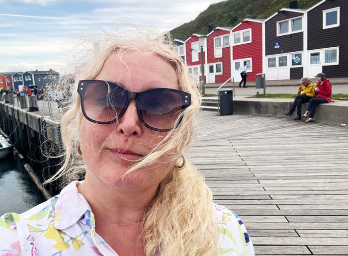 Foto Reisebegelitung Kati auf Helgoland