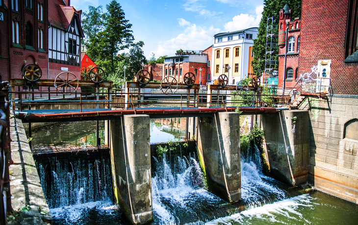 Stauwehr des ehemaligen Cottbuser Elektrizitätswerks - © tan4ikk - stock.adobe.com