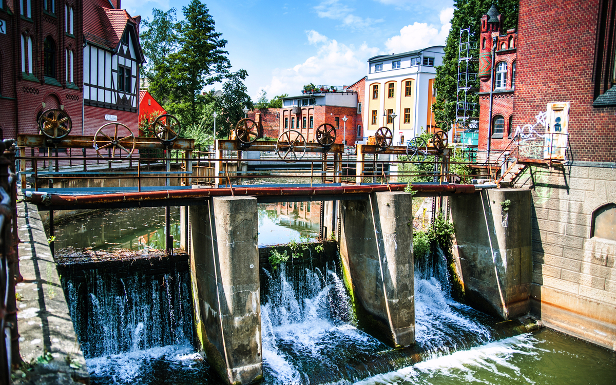 Stauwehr des ehemaligen Cottbuser Elektrizitätswerks - © tan4ikk - stock.adobe.com