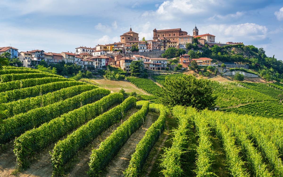 Dorf La Morra und seine Weinberge in der Region Langhe im Piemont - © e55evu - stock.adobe.com