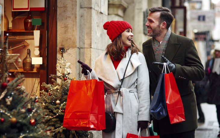 Shopping in der Weihnachtszeit