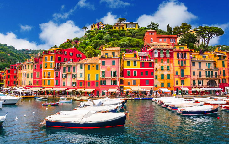 Bucht mit bunten Häusern in Portofino - © Olena Zn - stock.adobe.com