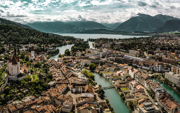 Thun, Aerial Panorama - © Switzerland Tourism/Jan Geerk