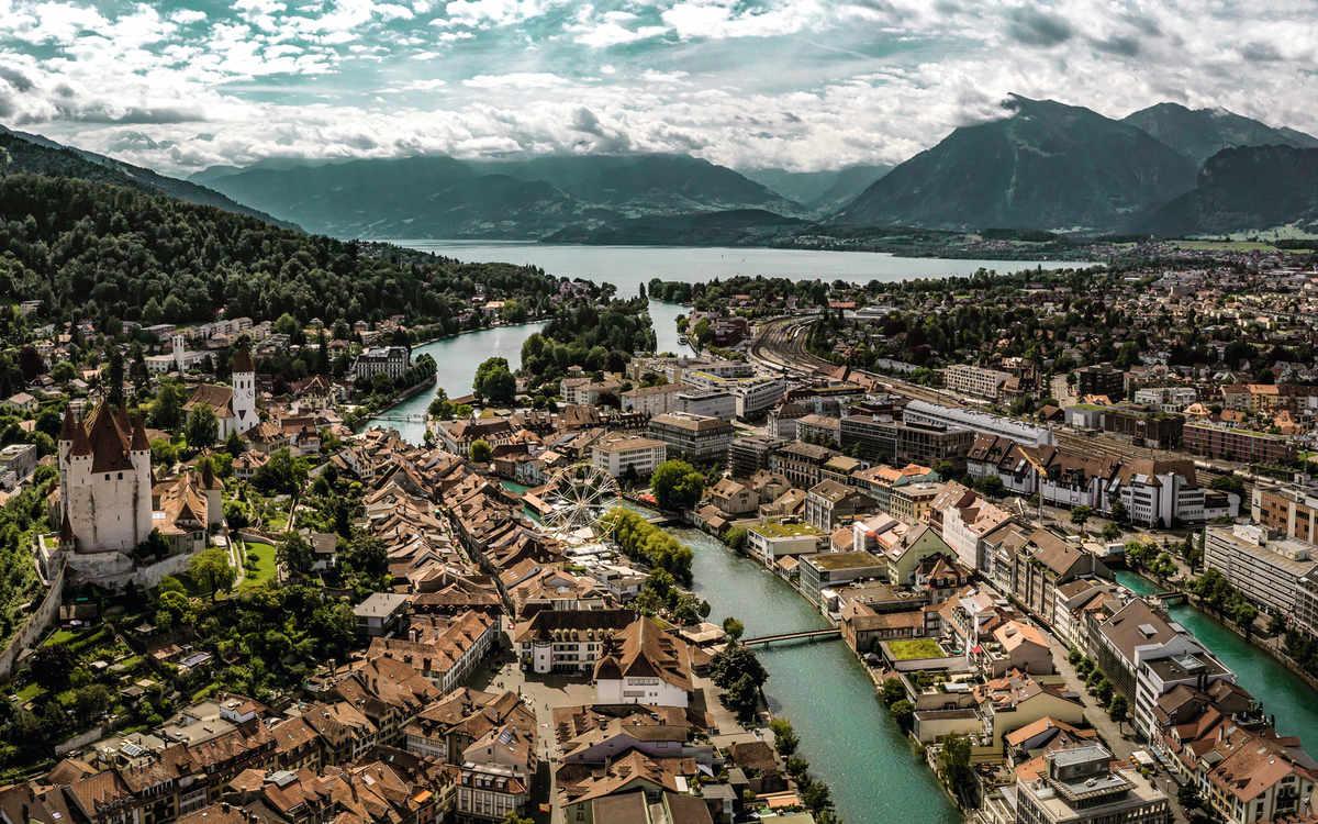 Thun, Aerial Panorama - © Switzerland Tourism/Jan Geerk
