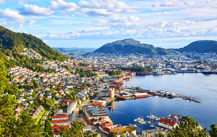Panorama von Kopenhagen mit roten Dächern und Wasserblick bei bewölktem Himmel. - ©frank peters - stock.adobe.com