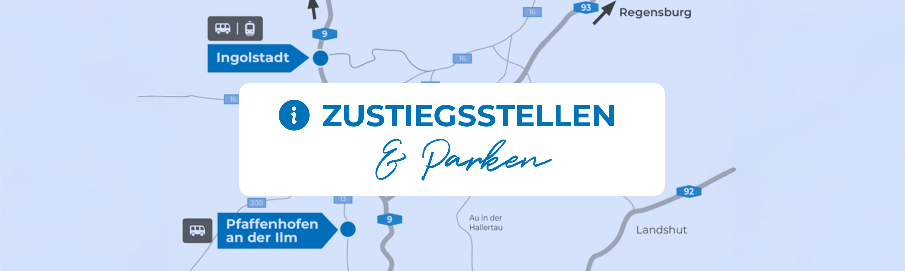 Hier gehts zu unseren Zustiegstellen, Grafik